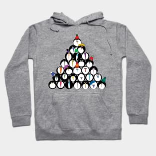 Jolly Colourful Penguin Pyramid Hoodie